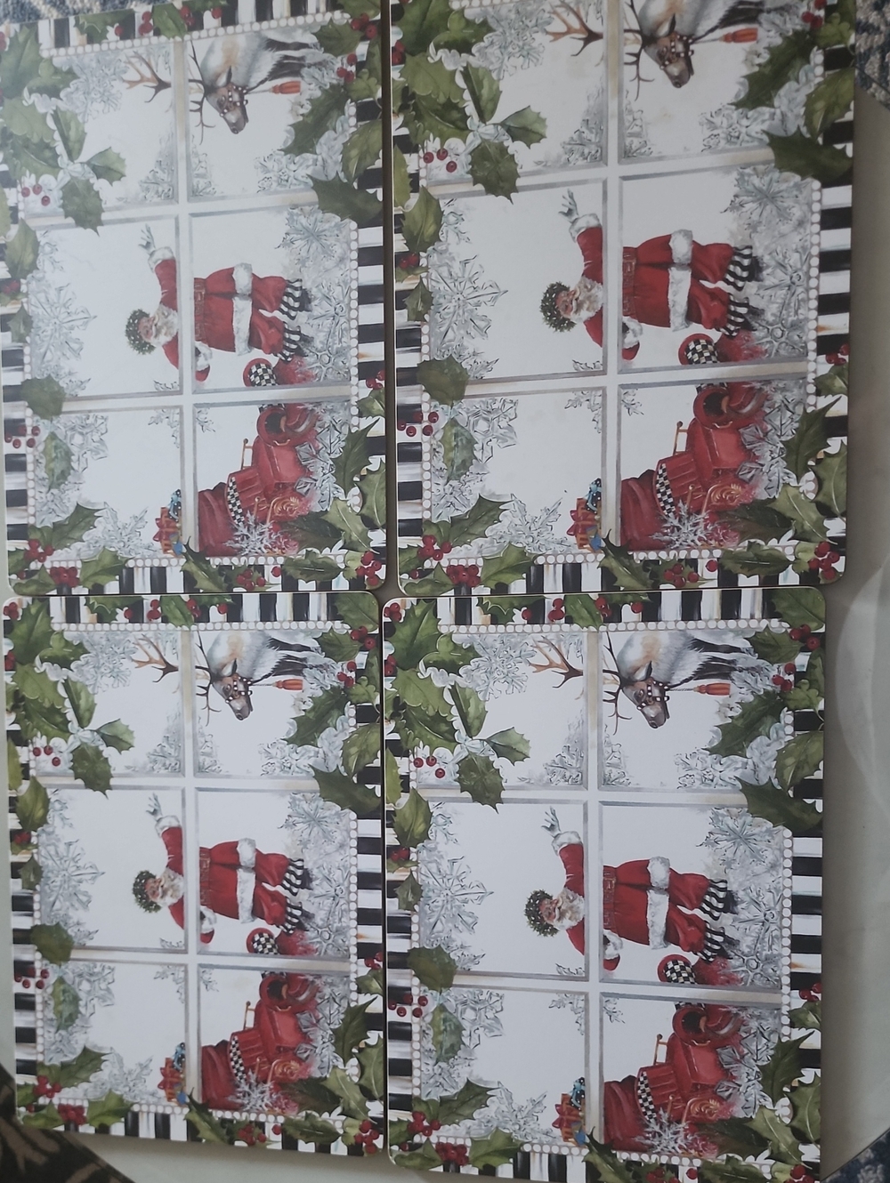 Mckenzie-childs "Merry Chrismas" Placemats